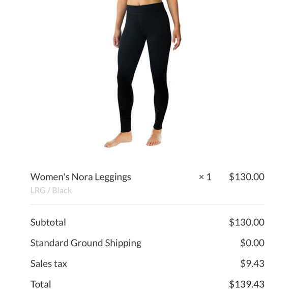 Woolx Nora Leggings Size Large Black - Picture 5 of 5